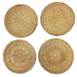 (2/$20) VINTAGE Woven Wicker Boho Baskets (Set of 4)